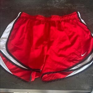 Nike Red and White Running Shorts